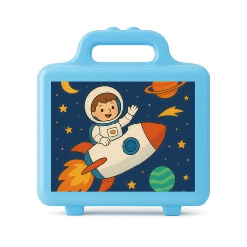Maleta Plástica Personalizada 12x10cm Aventura Espacial