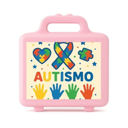 Maleta Plástica Personalizada 12x10cm Autismo