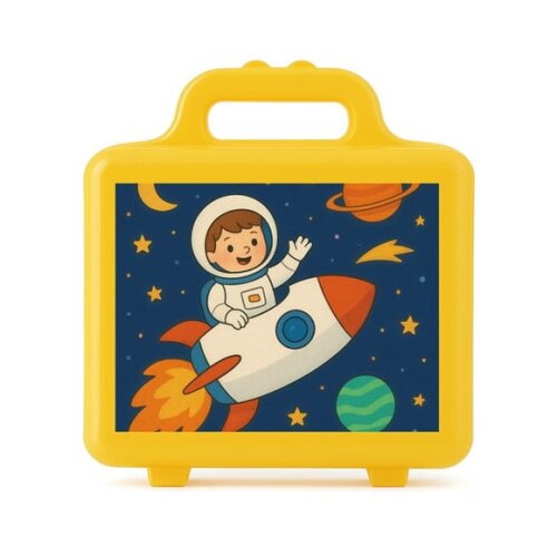 Maleta Plástica Personalizada 12x10cm Aventura Espacial