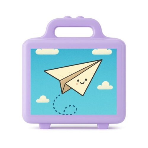 Maleta Plástica Personalizada 12x10cm Aviãozinho de Papel