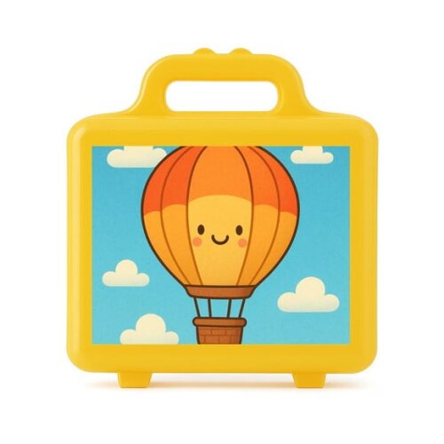 Maleta Plástica Personalizada 12x10cm Balão de Ar Quente
