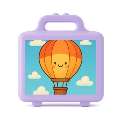 Maleta Plástica Personalizada 12x10cm Balão de Ar Quente