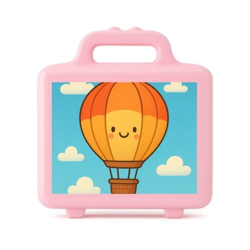 Maleta Plástica Personalizada 12x10cm Balão de Ar Quente