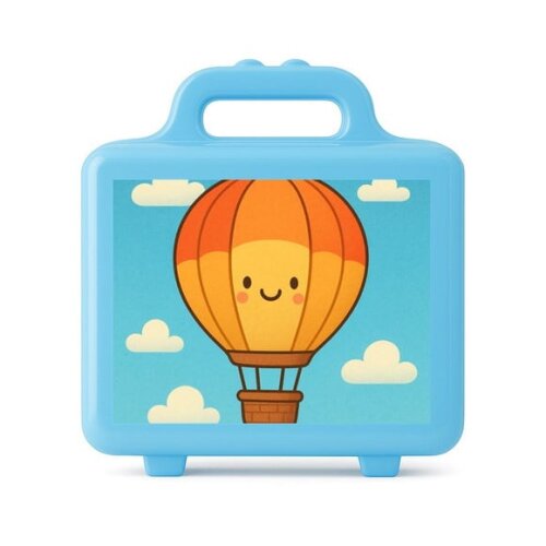 Maleta Plástica Personalizada 12x10cm Balão de Ar Quente