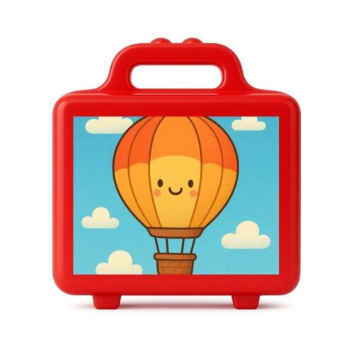 Maleta Plástica Personalizada 12x10cm Balão de Ar Quente