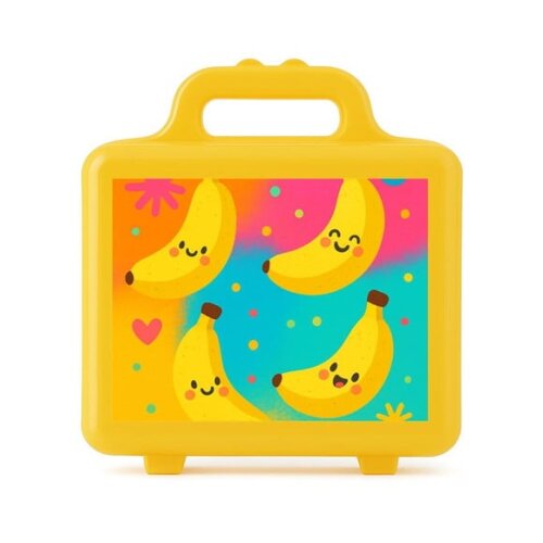 Maleta Plástica Personalizada 12x10cm Bananas Divertidas