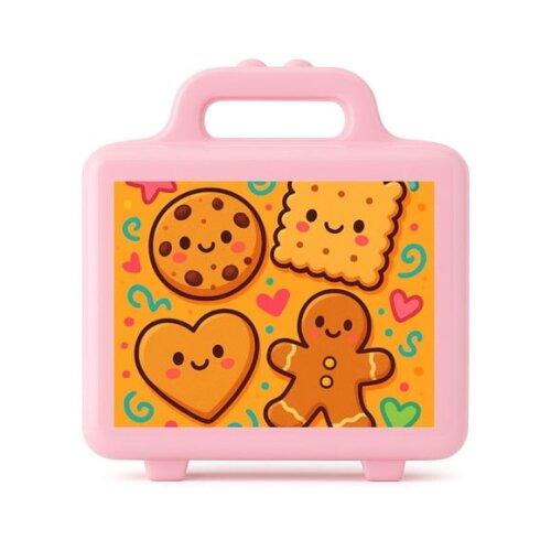Maleta Plástica Personalizada 12x10cm Biscoitinhos