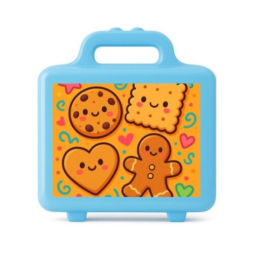 Maleta Plástica Personalizada 12x10cm Biscoitinhos