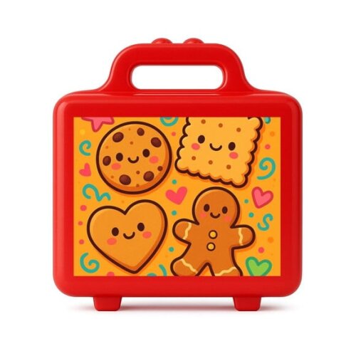 Maleta Plástica Personalizada 12x10cm Biscoitinhos