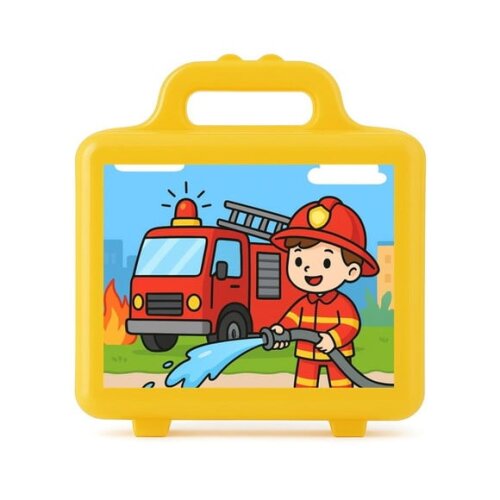 Maleta Plástica Personalizada 12x10cm Bombeiros