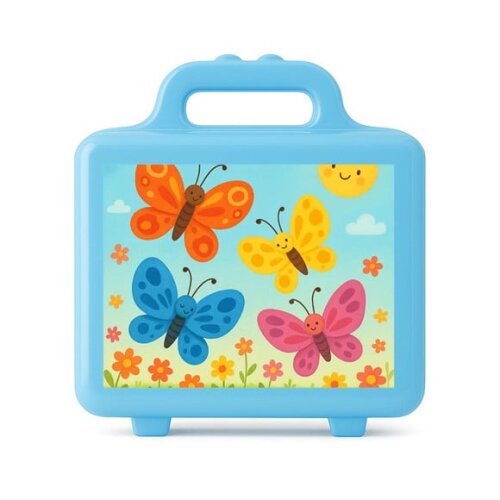 Maleta Plástica Personalizada 12x10cm Borboletas