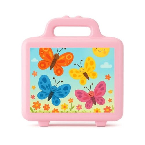 Maleta Plástica Personalizada 12x10cm Borboletas