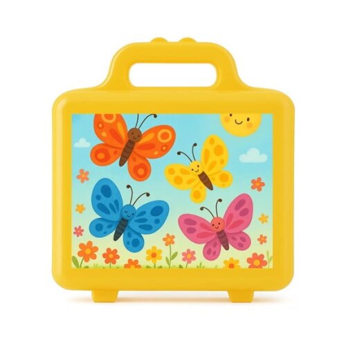 Maleta Plástica Personalizada 12x10cm Borboletas