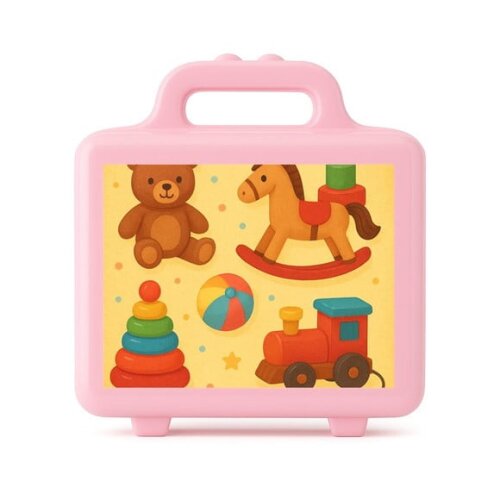 Maleta Plástica Personalizada 12x10cm Brinquedos Clássicos