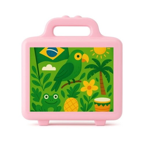 Maleta Plástica Personalizada 12x10cm Brasil Verde Amarelo