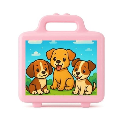 Maleta Plástica Personalizada 12x10cm Cachorrinhos