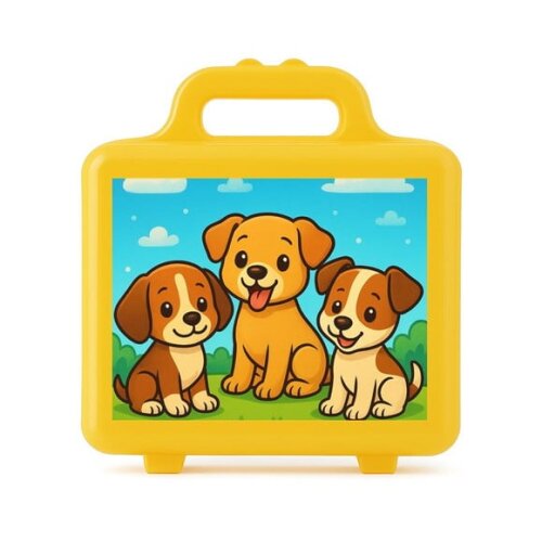 Maleta Plástica Personalizada 12x10cm Cachorrinhos