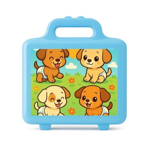 Maleta Plástica Personalizada 12x10cm Cachorrinhos Baby