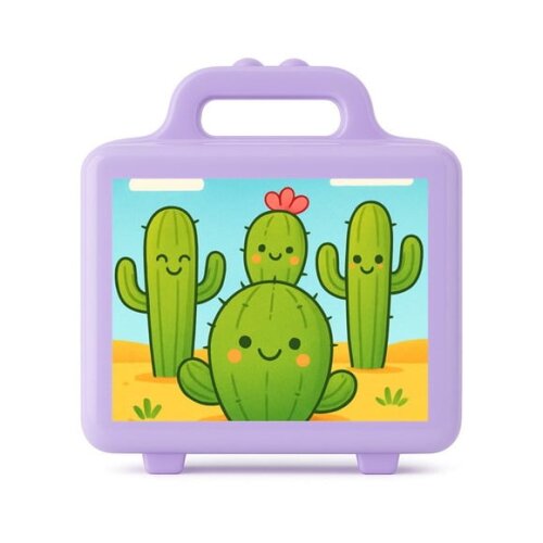 Maleta Plástica Personalizada 12x10cm Cactos Fofos