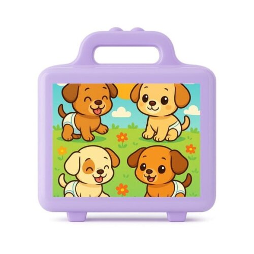 Maleta Plástica Personalizada 12x10cm Cachorrinhos Baby