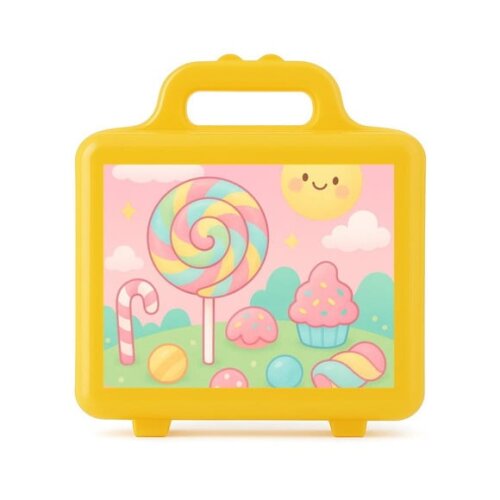 Maleta Plástica Personalizada 12x10cm Candy Color
