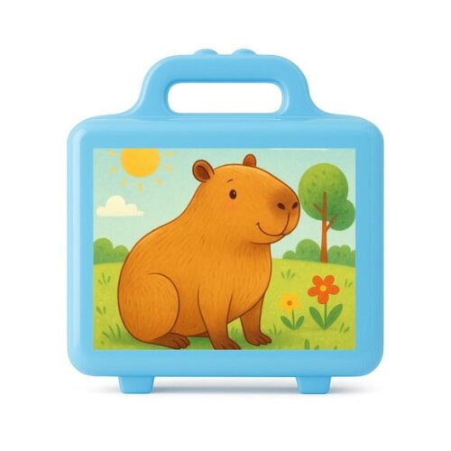 Maleta Plástica Personalizada 12x10cm Capivara