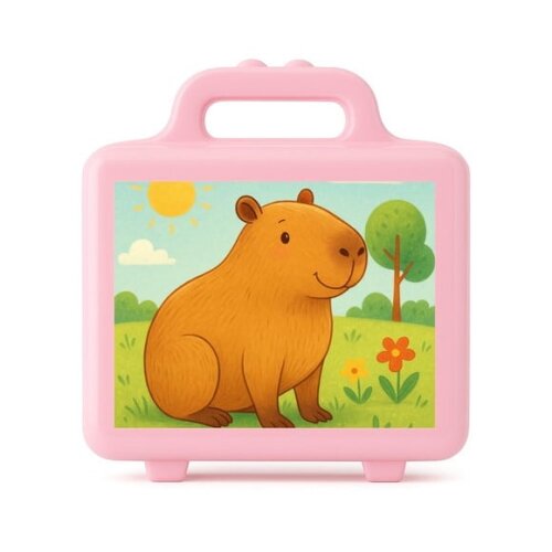 Maleta Plástica Personalizada 12x10cm Capivara