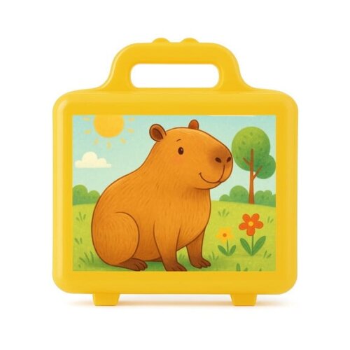 Maleta Plástica Personalizada 12x10cm Capivara