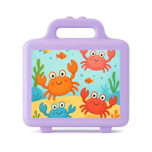 Maleta Plástica Personalizada 12x10cm Caranguejinhos
