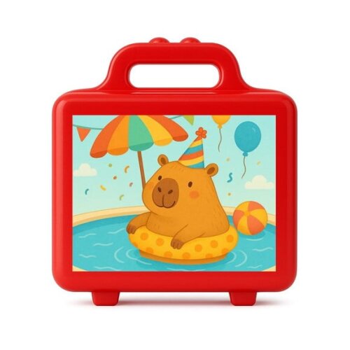 Maleta Plástica Personalizada 12x10cm Capivara Pool Party