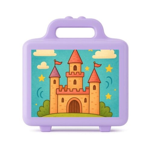 Maleta Plástica Personalizada 12x10cm Castelo Encantado