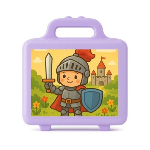 Maleta Plástica Personalizada 12x10cm Cavaleiro Medieval