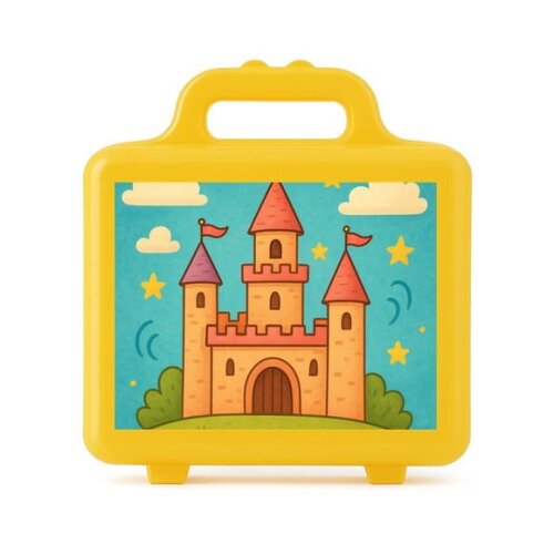 Maleta Plástica Personalizada 12x10cm Castelo Encantado