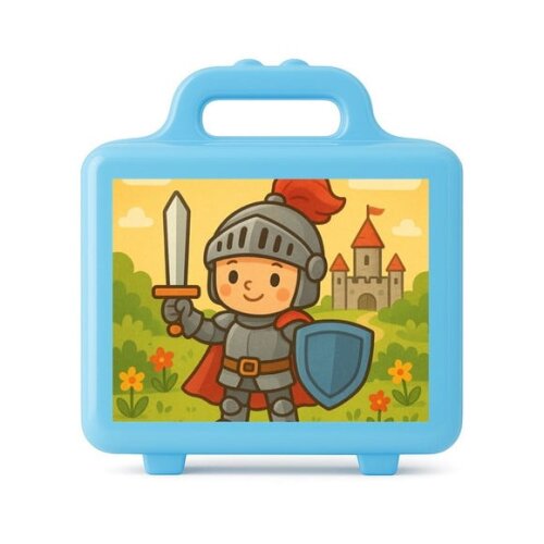 Maleta Plástica Personalizada 12x10cm Cavaleiro Medieval