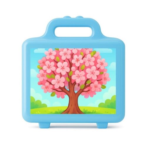 Maleta Plástica Personalizada 12x10cm Cerejeira
