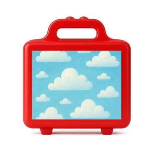 Maleta Plástica Personalizada 12x10cm Céu Azul