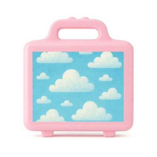 Maleta Plástica Personalizada 12x10cm Céu Azul