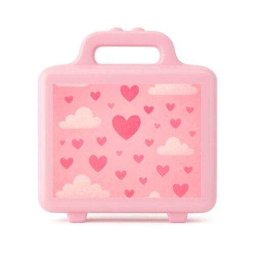 Maleta Plástica Personalizada 12x10cm Céu Rosa