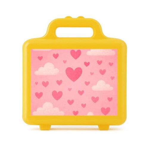 Maleta Plástica Personalizada 12x10cm Céu Rosa