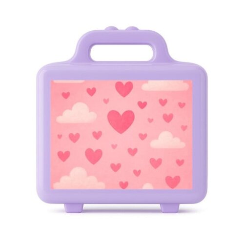 Maleta Plástica Personalizada 12x10cm Céu Rosa