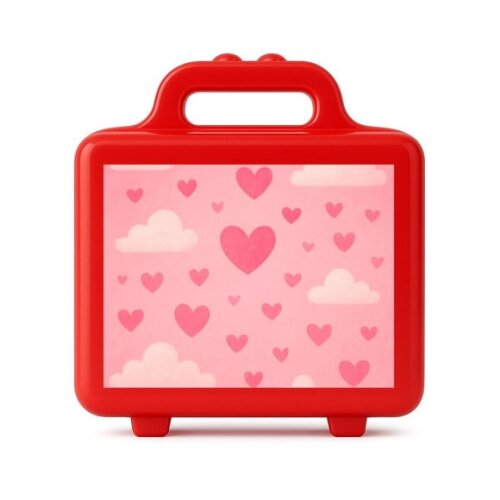 Maleta Plástica Personalizada 12x10cm Céu Rosa