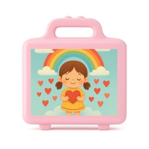 Maleta Plástica Personalizada 12x10cm Chuva de Amor