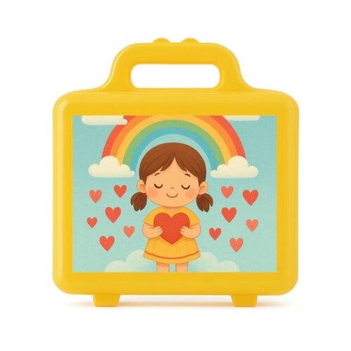 Maleta Plástica Personalizada 12x10cm Chuva de Amor