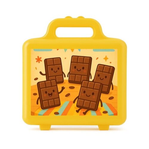 Maleta Plástica Personalizada 12x10cm Chocolates