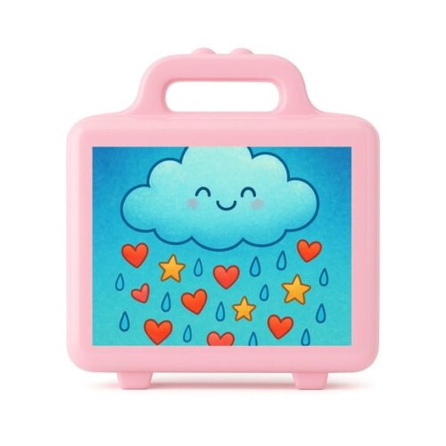 Maleta Plástica Personalizada 12x10cm Chuva de Bênçãos