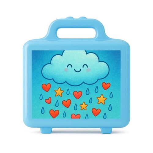 Maleta Plástica Personalizada 12x10cm Chuva de Bênçãos