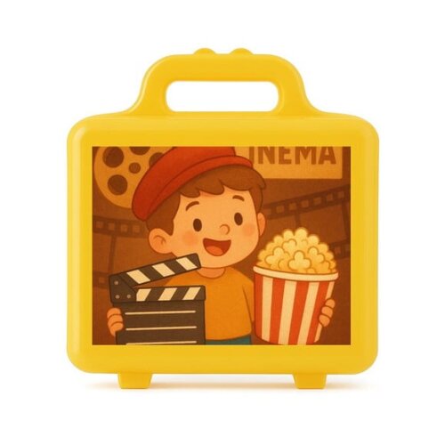 Maleta Plástica Personalizada 12x10cm Cinema Antigo