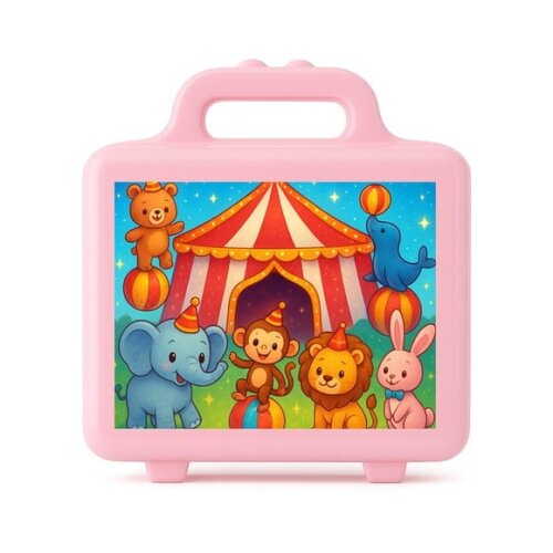 Maleta Plástica Personalizada 12x10cm Circo Encantado
