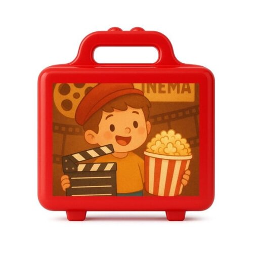 Maleta Plástica Personalizada 12x10cm Cinema Antigo