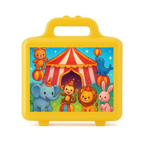 Maleta Plástica Personalizada 12x10cm Circo Encantado